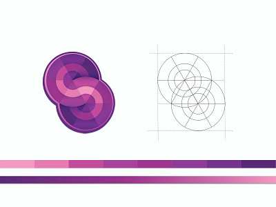 Seam - Gradient Logo S barcelona block branding concept digital gradient letter lettering logo path pattern pink purple seam serpentine streamer