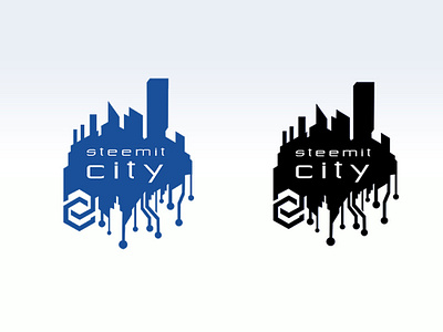 Sci-fi inspired Logo for a Blockchain Based Community adobe illustrator blockchain branding cityscape crypto cryptocurrency flatdesign logo retro sci fi vector