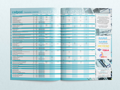 Cadpool Training Center Calendar - Inside