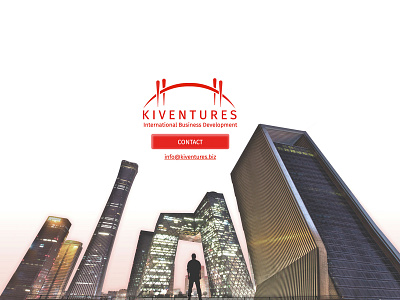 Kiventures Coming Soon Page bridge business city coming soon connection contact design finance gradient graphic design international business minimal minimalist logo red skyline urban web web design