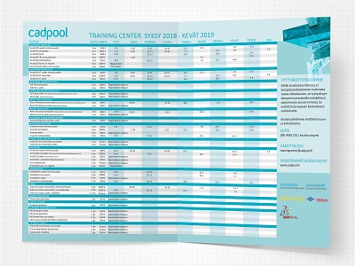 Cad Training Center Bifold Calendar - In architect architecture autocad autodesk bifold bifold brochure blue brochure cad calendar construction engineer graphic design photoshop print schedule