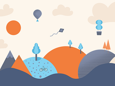 Relax app inspiration design flat grain headspace illustration landscape texture vector