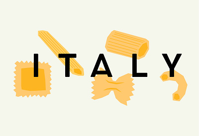 Italy Thumb 4 branding digitalart flat illustration logo pasta vector