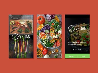 TURN IT VEGAN - SPLASH SCREENS design splash screen ui ux