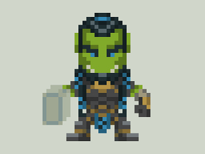 For Doomhammer!! hearthstone heroes of the storm hots pixel art thrall wow