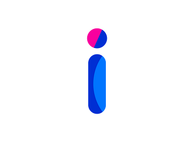 Logo "i" colourful letter logo logo design material simple