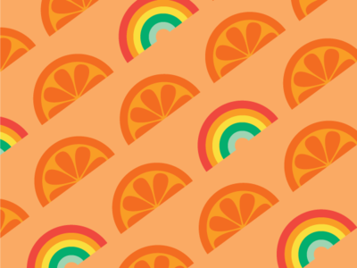 Orange Rainbow Surface Pattern Design