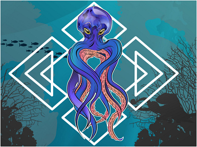 octopus art illustration vector