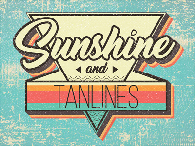sunshine & tanlines art design illustraion illustration typography vector