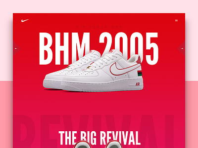 Nike Air Force One Layout air clean force landing layout minimal nike one shoes ui ux web