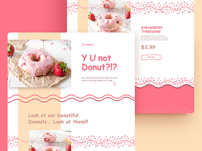 Comic Sans Challenge - UI Challenge cake clean comic flat landing layout minimal pink ui ux web website