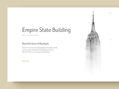 Empire State Building - Typography Exercise clean hierarchy landing layout minimal typography ui ux web website white