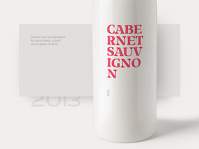 Cabernet Sauvignon Branding bottle branding clean packaging simple typography white wine