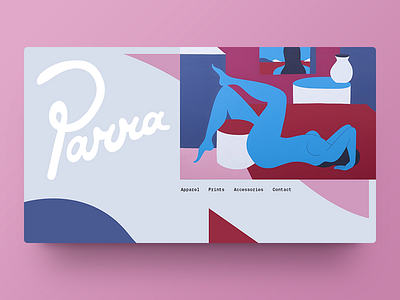 Parra Web Header art art direction brand clean color fashion parra simple typography ui ux website