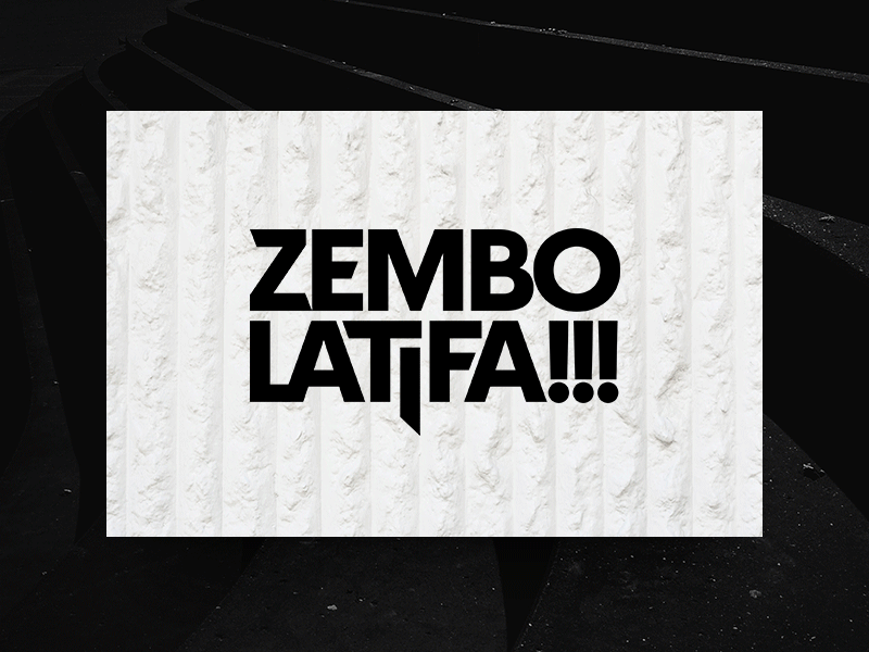 Zembo Latifa Logo black clean dj logo music personal sharp typography white