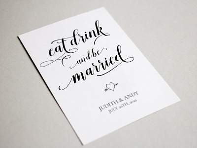 Free Eat Drink and Be Married Sign Template