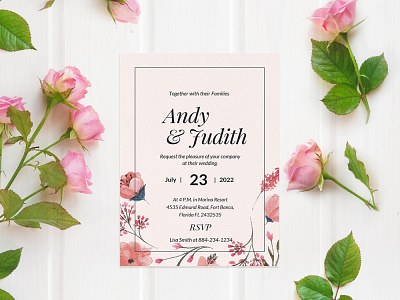 Free Pink Wedding Invitation Template design free freebies wedding wedding card wedding design wedding invitation wedding invitations wedding invite