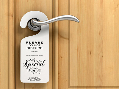 Download Free Printable Door Hanger Template For Wedding By Mika Jalilo On Dribbble