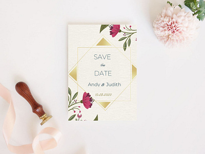 Free Retro Wedding Save The Date Template