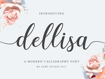 Dellisa Free Modern Calligraphy Font design font font awesome font design free free font free fonts freebies typeface typography