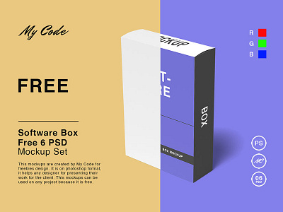 Free Software Box Mockup