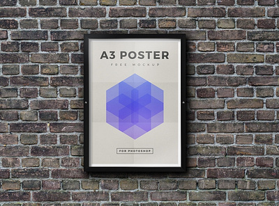 Free A3 Outdoor Framed Poster Mockup design free freebies mockup mockup design mockup psd mockup template