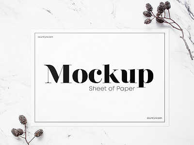 Free Sheet of Paper PSD Mockup