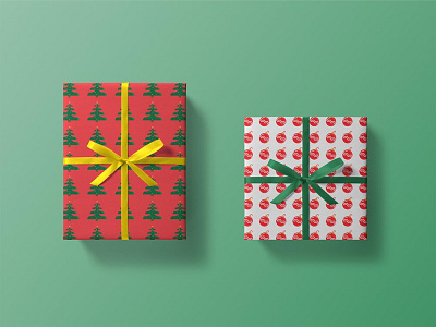 Free Gift Paper Box Mockup