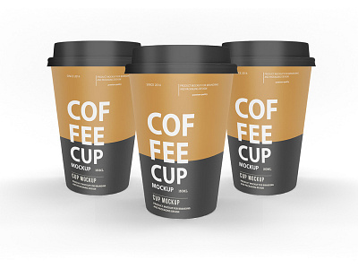 Free PSD Coffee Cup Mockup Set