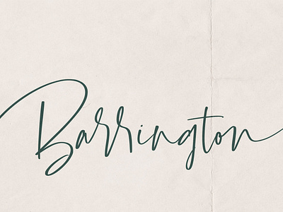 Barrington Free Calligraphy Font