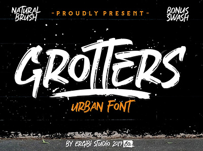 Grotters Free Brush Font design font font design free font freebie freebies type typedesign typeface typography