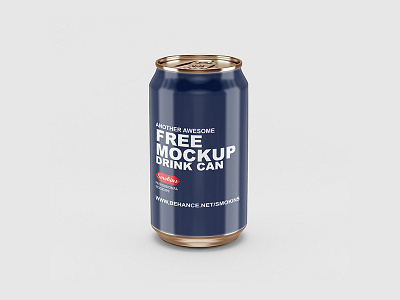 Free Beer Can Mockup