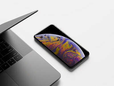 Fee iPhone Mockup With Notebook design fee iphone mockup fee iphone mockup freebie freebies mockup mockup design mockup free mockup psd mockup template