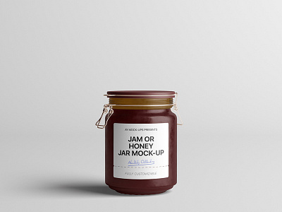 Free Honey or Jam Jar Mockup design free mockup free psd freebie freebies mockup mockup psd mockup template