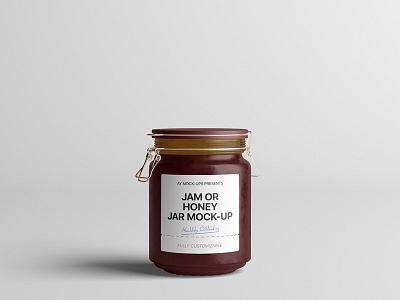 Free Honey or Jam Jar Mockup