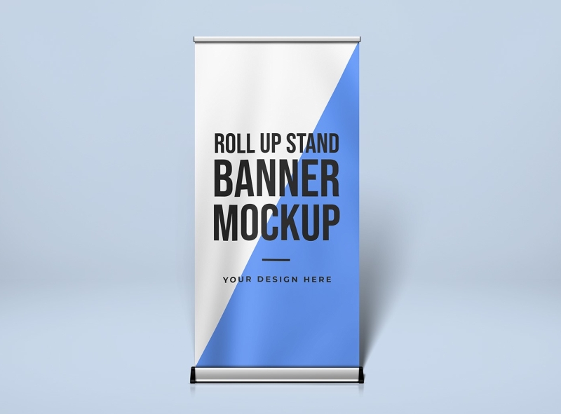 Download Free Roll Up Stand Banner Mockup By Tatsuro Cheng On Dribbble PSD Mockup Templates