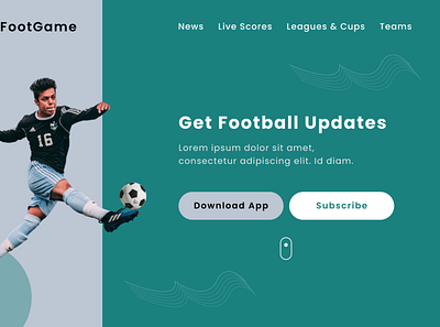 A Football Website Landing page.. design football landingpage ui webdesign website