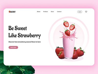 House of Strawberry - Website branding design food ui ux web