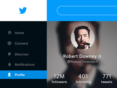 Twitter Redesign app clean flat modern profile redesign twitter ui user user interface ux