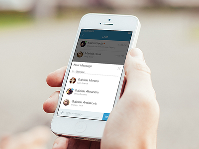 Chat Screen app chat ios ios7 iphone mobile profile ui user interface ux