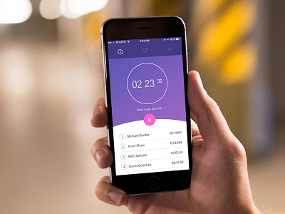Event Timing App app clean contest event icons ios iphone mobile time timer ui ux