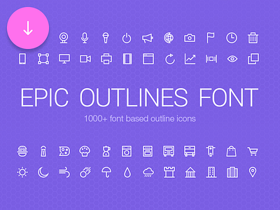 Epic Outlines Font + Freebie