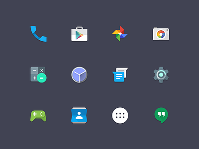 Android Lollipop Icons Freebie