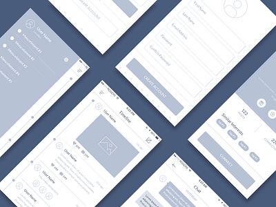 Mobile Wireframe Kit freebie