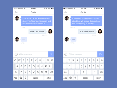 iOS keyboard [freebie] app apple chat clean flat ios iphone mobile mockup social