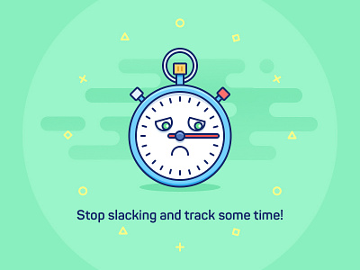 Track some time maybe? activity blog device flat icon illustration outline stopwatch time tracking