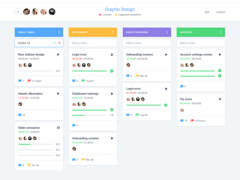 Boards and issues by Adrian Goia for Epic Coders 🚀 on Dribbble