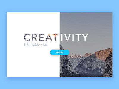 Creativity banner card clean creativity explore header minimalistic presentation slide web