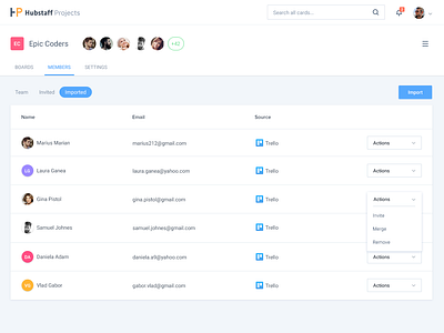 Import team members by Adrian Goia for Epic Coders 🚀 on Dribbble