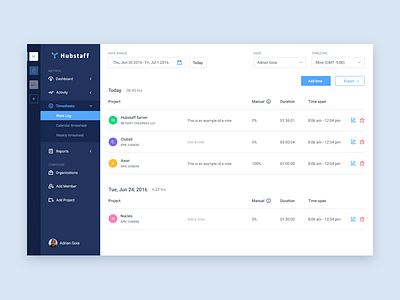 Work log by Adrian Goia for Epic Coders 🚀 on Dribbble